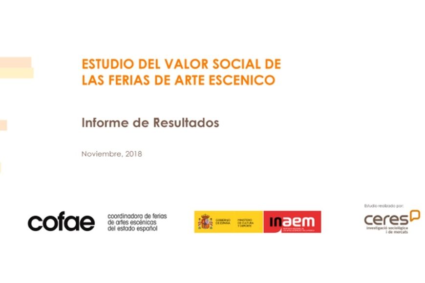 Estudio del valor social de las Ferias de Artes Escénicas